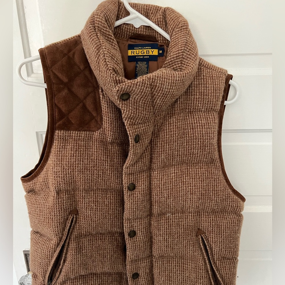 Ralph Lauren RUGBY Women’s Tweed Puffer Vest, Medium